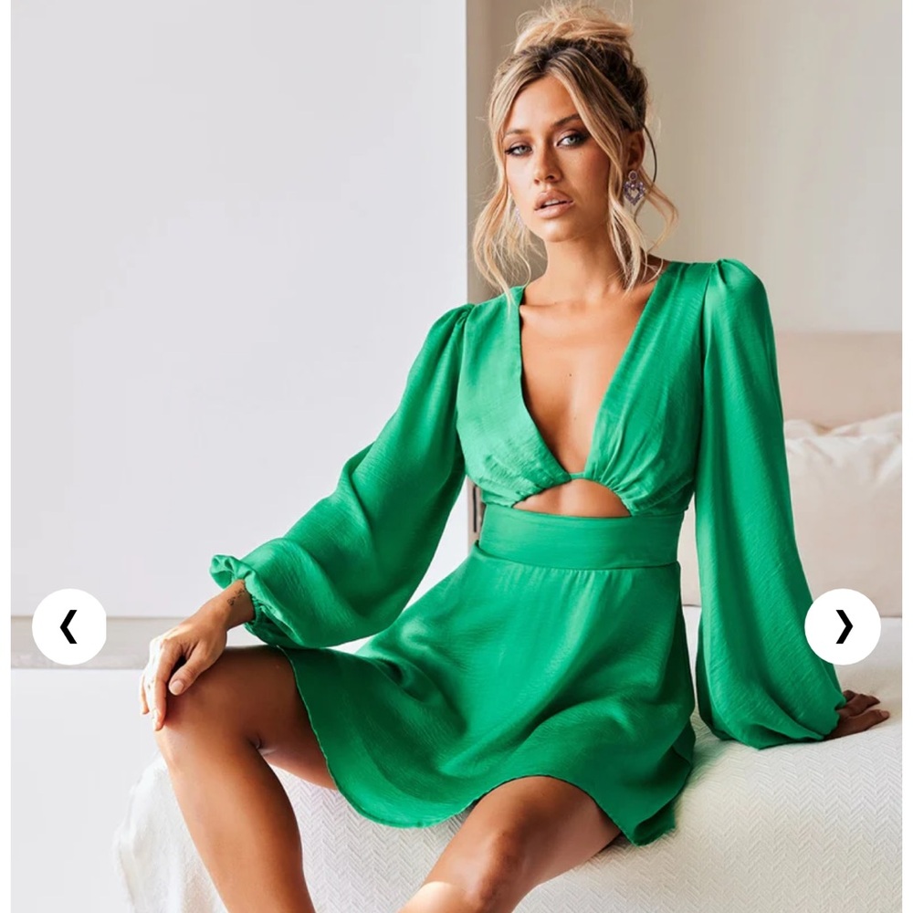 Bring It On Mini Emerald Dress worn once!!